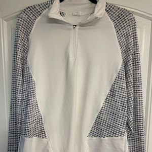 Athletic Works 16/18 size 1/2 zip grey and white pull over